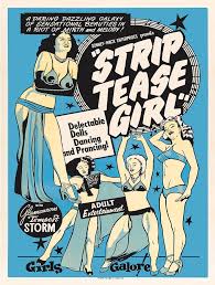 Seductive malina rojel teases with an amazing slender body. Vintage Poster Strip Tease Girl Painting By Vintage Images