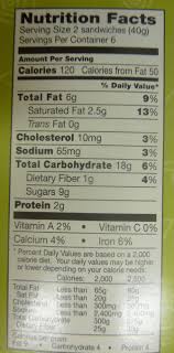 Trader Joes Ice Cream Sandwich Nutritional Info