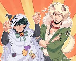 Click here for the mobile links, and read this before sending an ask. Bakudeku Halloweenau Deku Izuku Gif By Razor Harper