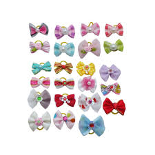 16pcs/pack pet dog puppy bow ties for valentine's day dog ties holiday accessories small middle dog cat bow ties pet supplies (colorful) masue pets spring summer dog bow ties 3.2 bow butterfly pet ties dog ties collar fit for small and middle size pet. Pet Dog Hair Bows Accessories With Rubber Bands 20pcs Pack Walmart Com Walmart Com