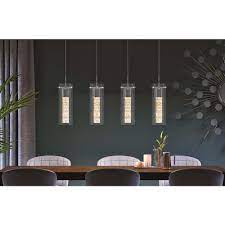 Artika Essence 27 Watt Chrome Integrated Led Pendant Ome59b Hd2 The Home Depot Pendant Light Fixtures Dining Room Light Fixtures Kitchen Ceiling Lights