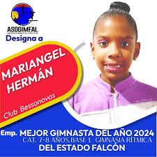 El alcalde Orlando Millán, el Instituto Municipal de Deportes y todo el  equipo de gobierno de Zamora, felicitan a la niña cumarebera Mariangel  Hermán quien fue designada por la Asociación de Gimnasia