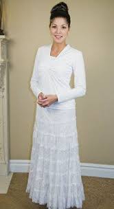 This lds temple dress is so comfortable and flattering. Lace Skirt White Elegance Makers Of Lds Temple Clothes Temple Dresses Pioneer Costumes And More Temple Dress White Lace Skirt Lace Skirt