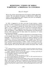 Redefining Crimes Of Moral Turpitude A Proposal To Congress 15 Georgetown Immigration Law Journal 2000 2001