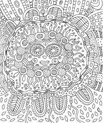 Coloring pages are no longer just for children. Mayan Face Doodle Coloring Page For Adults With Maya Stock Vector Illustration Of Doodle Inca 101824381
