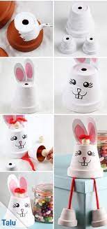 Vor allem, wenn mehrere benötigt werden! Tontopffiguren Basteln Blumentopfe Tontopfe Bemalen Talu De Hasen Basteln Basteln Ideen Ostern Basteln Fruhling Ostern