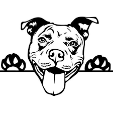 Black And White Pitbull Logo Pin On Art