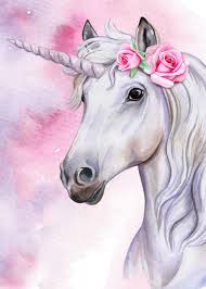 Unicorn Portrait Fantasy Poster Print Metal Posters Displate In 2020 Unicorn Painting Unicorn Wallpaper Cute Unicorn Artwork