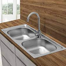 Read reviews and buy simplehuman sink caddy slim brushed stainless steel at target. Ecd Germany Kitchen Sink Double Sink 82 X 48 Cm With Drain Fitting Brushed Stainless Steel Double Sink Built In Sink Stainless Steel Sink Amazon De Diy Tools