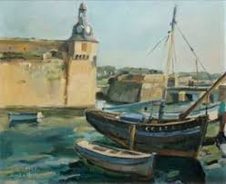 Bateaux Devant La Ville Close Par Le Merdy Jean 1928 2015 Marina