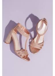Maybe you would like to learn more about one of these? Glitter T Strap Block Heel Sandals With Crystals David S Bridal