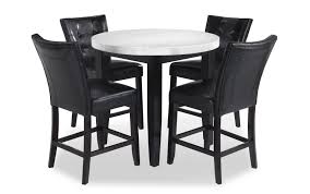 Montibello White Marble 40 Round 5 Piece Counter Set Bobs Com Counter Set Dining Room Sets Stone Table Top