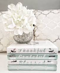 Thankful Grateful Blessed Glam Coffee Table Books Decor Etsy In 2020 Coffee Table Books Decor Book Decor Glam Coffee Table Decor