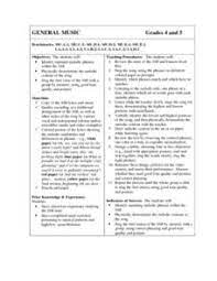 General Music Grades 4 5 Lesson Plan For 4th 5th Grade Lesson Planet