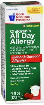 If needed, dose can be increased to a maximum of 1 teaspoonful (5 ml) once daily or 1/2 teaspoonful (2.5 ml) every 12 . Gnp Allergy All Day Syrup Cherry 4oz Silver Rod Pharmacy