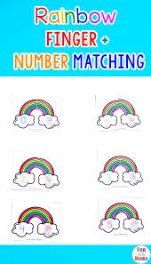 Finger Number Rainbow Matching Puzzles Math Activities Preschool Math Activities For Kids Toddler Homeschool
