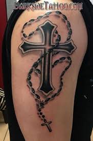 As the world progressed, only black was not enough to mark the. Darkside Tattoo Tattoos Daniel Adamczyk Black And Gray Cross And Rosary Tattoo