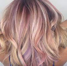image result for pink and lavender highlighted shoulder length bob rosa strahnchen highlight frisuren rosa blonde haare