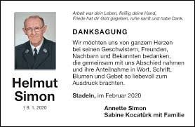 Traueranzeigen von Helmut Simon