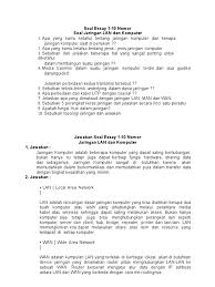 Maybe you would like to learn more about one of these? Soal Essay 1 10 Tkj