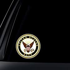 We have been producing high quality, die cut, laminagted military decals for over 10 years and we guarantee the quality each one. Amazon Com U S Navy Car Decal Sticker By World Design Automotive