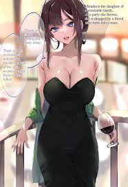 w (1999 kyu), 1girl, :d, against railing, alcohol - Anime R34