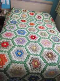 Missy S Homemaking Adventures Grandmother S Flower Garden Quilt Amish Quilt Patterns Hexie Quilts Patterns Flower Garden Quilt