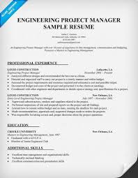 Engineering Project Manager Resume Sample Resumecompanion Com Project Manager Resume Job Resume Samples Executive Resume Template