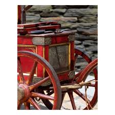 EXCEPTIONAL RED-PAINTED MODEL OF THE 'HOPE' HAND PUMPER FIRE ENGINE, ROBERT  EICHHOLTZ (1833-1912) AND HENRY EICHHOLTZ (1830-1918), LANCASTER,  PENNSYLVANIA, 1854