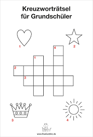 Viele tausend logikrätsel, zahlenrätsel und andere rätsel (mit lösungen). Kreuzwortratsel Zum Ausdrucken Grundschule 1 Klasse