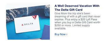Assuming a $100 value per 10,000 miles, we got those flights to the caribbean for less than half the normal price using our miles. meanwhile, a $250 delta gift card goes for 35,700 miles, while a $250 tiffany & co. Expired Cashstar Buy 250 Delta Egiftcards Get 25 Lyft Bonus Credit Doctor Of Credit