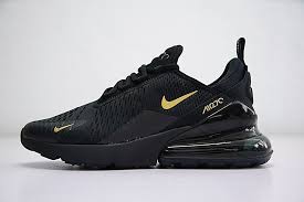 Nike Air Max 270 Mens Shoes Ah8050 007 Black Gold On Www Max270us Com Nike Air Max Nike Air Jordan Shoes Nike
