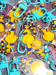 Thicc Zone Ankha Keychain Acrylic Keychain Holographic - Etsy