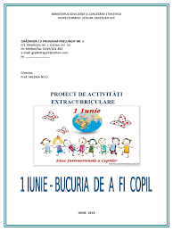 1 iunie, ziua internaţională a copilului recomandat. 1 Iunie Proiect