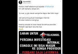 Sebelumnya diberitakan idn times, pegiat media sosial denny siregar meminta klarifikasi operator seluler telkomsel soal kebocoran. News Soal Data Pribadi Denny Siregar Pemilik Akun Opposite6890 Klaim Bobol Telkomsel Cyberthreat Id
