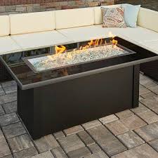 Monte Carlo Crystal Gas Fire Pit Table With Black Glass Top Fire Pit Table Gas Firepit Gas Fire Pit Table