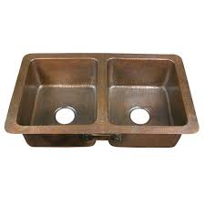 Browse kitchen sinks by stainless steel guage, number of bowls, dimensions or installation type. Barclay Drop In 34 Copper Double Bowl Kitchen Sink At Menards
