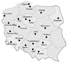 Poland on a world wall map: Map Of Twenty One Examined Cities In Poland Download Scientific Diagram