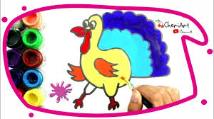 Belajar menggambar ayam jago untuk anak tk vidio com. Menggambar Dan Mewarnai Ayam Kalkun Warna Warni Mudah Untuk Anak Anak Youtube