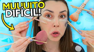 FIZ UMA MAKE SÓ USANDO HASHI 🥢😬