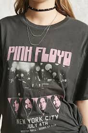 A Knit Band Tee Featuring A Front Pink Floyd New York City July 4th Graphic With A Picture Of The Band Crew Neck An Pink Floyd Graphic Clothes Graphic Tops