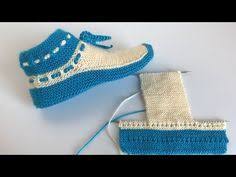 Bay Bayan Kolay Bot Patik Patik Modelleri Patik Ornekleri Youtube Knitted Slippers Pattern Crochet Shoes Crochet Baby Shoes
