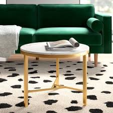 Mid century modern style faux marble and walnut coffee. Modern Genuine Marble Small Space Coffee Tables Allmodern
