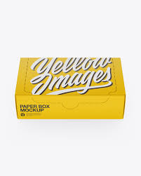 Download Glossy Box Mockup In Box Mockups On Yellow Images Object Mockups PSD Mockup Templates