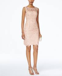 Adrianna Papell Lace Sheath Dress Dresses Women Macy S Blush Lace Dress Lace Sheath Dress Illusion Lace Dress