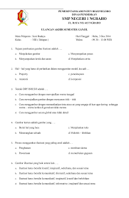 Soal Uas Seni Budaya Kelas Viii