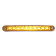 10 Led 6 1 2 Turn Signal Light Bar W Bezel Amber Led Amber Lens 37637 Affordable Street Rods