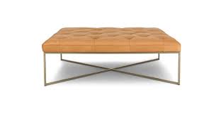The gray hue paired with the luminous metallic base creates a look that will inject flair into your. Charme Blonde Tablet Leather Square Ottoman Article