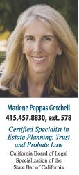 Contact Marin Trust and Estate Attorney Marlene Pappas Getchell