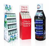 Promotion Five-Tire Foldable Wooden Floor Beverage Display Stand Modern  Style with Wheels for Display Racks